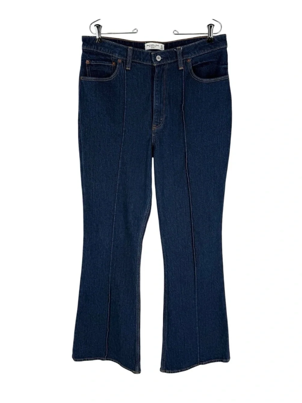 Abercrombie & Fitch Flare Jeans Womens Size 14 Dark Wash Curve Love High Rise